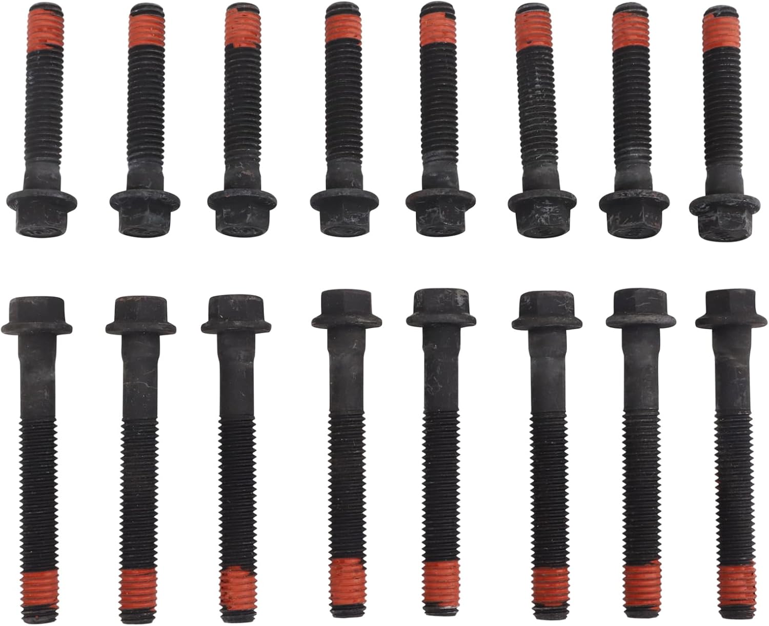 TRQ Engine Cylinder Head Stretch Bolt Bolts Set Kit Compatible with Buick Chevy Olds V6 3.8L