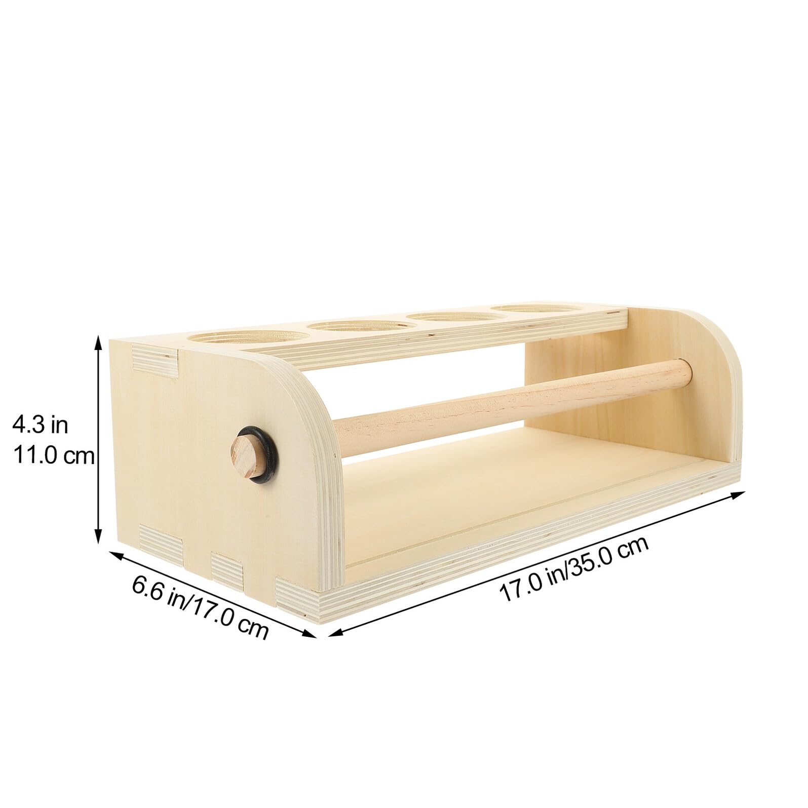 BESTonZON Portarotolo Porta Carta da Disegno in Legno per Ragazzo Ragazza, Cavalletto per Pittura da Scrivania 35×17×11 Cm Porta Penne Integrato, Accessorio Artistico per Schizzi