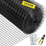 VEVOR Hardware Cloth, 36' x 50' & 1'x1' Mesh Size, Galvanized Steel Vinyl Coated 16 Gauge Chicken...