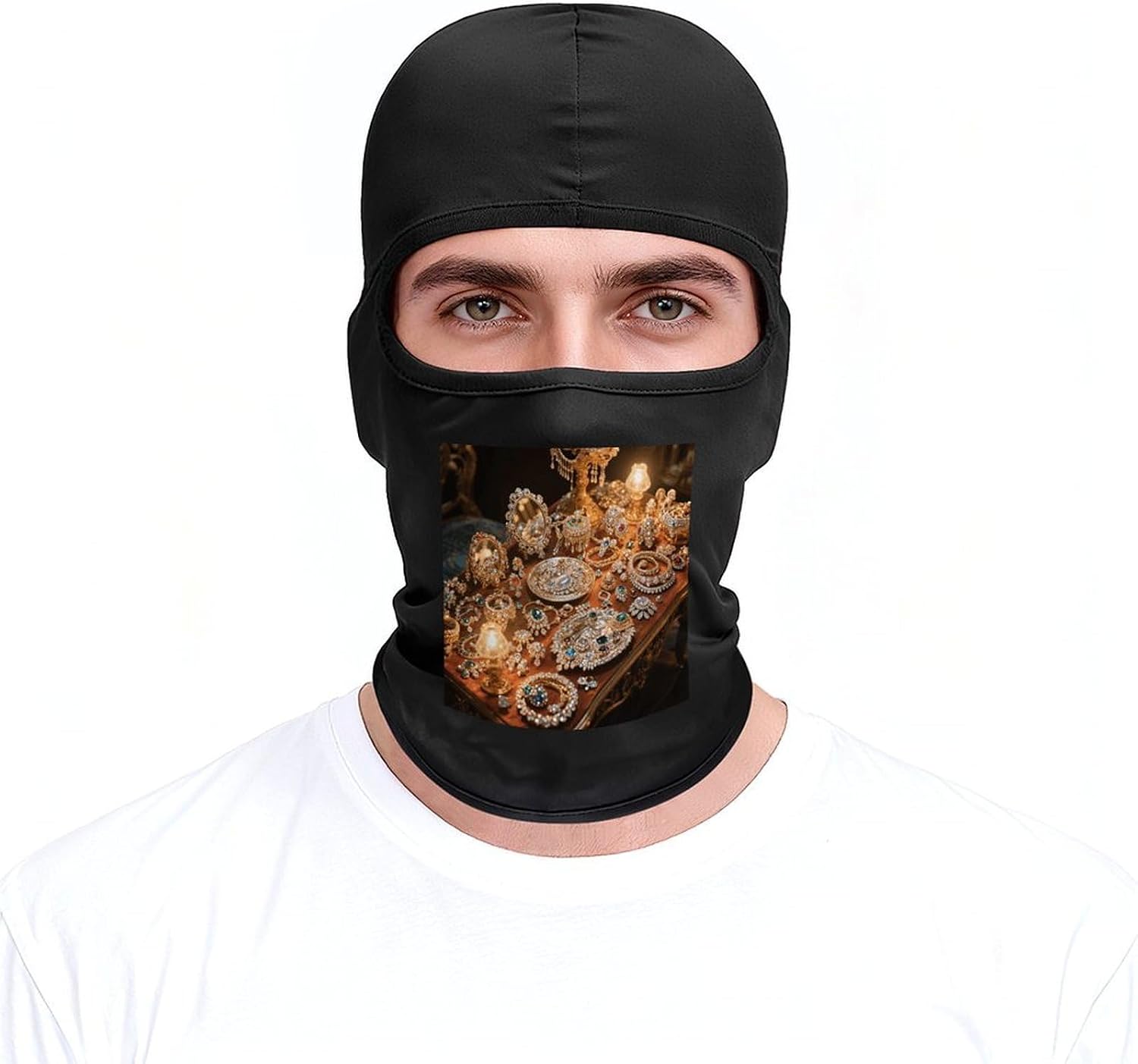 Cooling Balaclava Summer Face Mask Jewelry Feast Black image 4