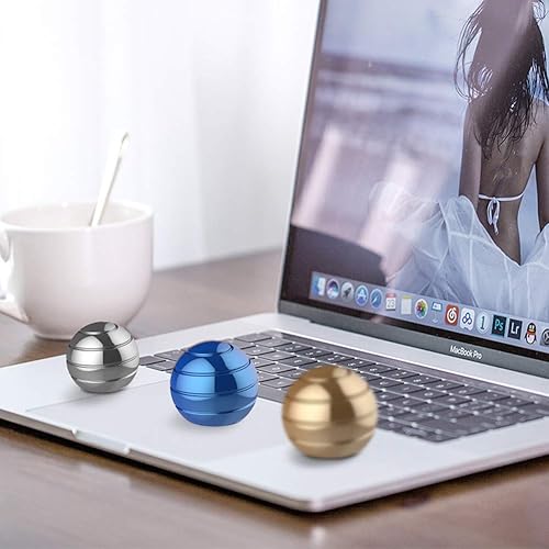 Miniatura 46 de Kinetic - Pelota de juguete de escritorio, juguetes giratorios cinéticos de escritorio de 1.54 pulgadas, ilusión óptica, juguetes para ansiedad