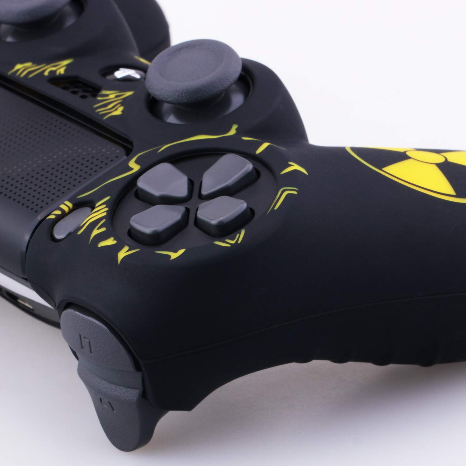 YoRHa Laserowe grawerowanie silikonowe etui Skin Case (promieniowanie) do PS4/Slim/Pro Dualshock 4 kontrolery x 1 z nakładkami x 10