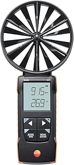 417 Anemometer Handheld – CFM Meter HVAC 32 to +122 °F – 4-inch Air Flow Meter for Air Velocity, Volume Flow, and Temperature at Air Inlets and Outlets with App Compatibility