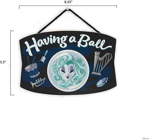 Miniatura 6 de Disney Haunted Mansion Madame Leota Having a Ball - Decoración de pared de madera para colgar  Divertido letrero de Madame Leota para decoración de