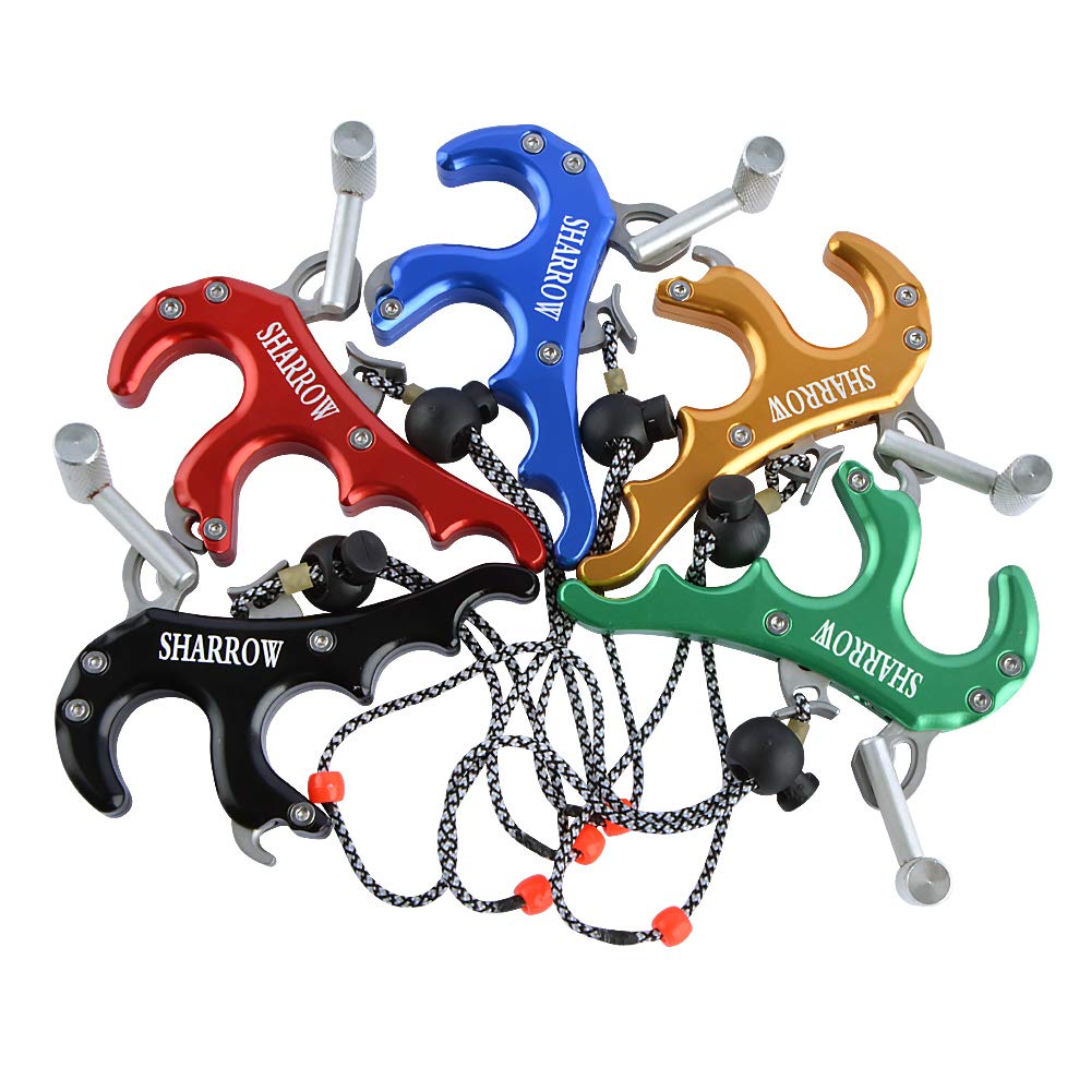 Arc Compound Release Aid 4 Finger Aide à la Libération Déclencheur Tir à l'arc Libération des Doigts Étrier de poignée Accessoires pour De Plein air Chasse