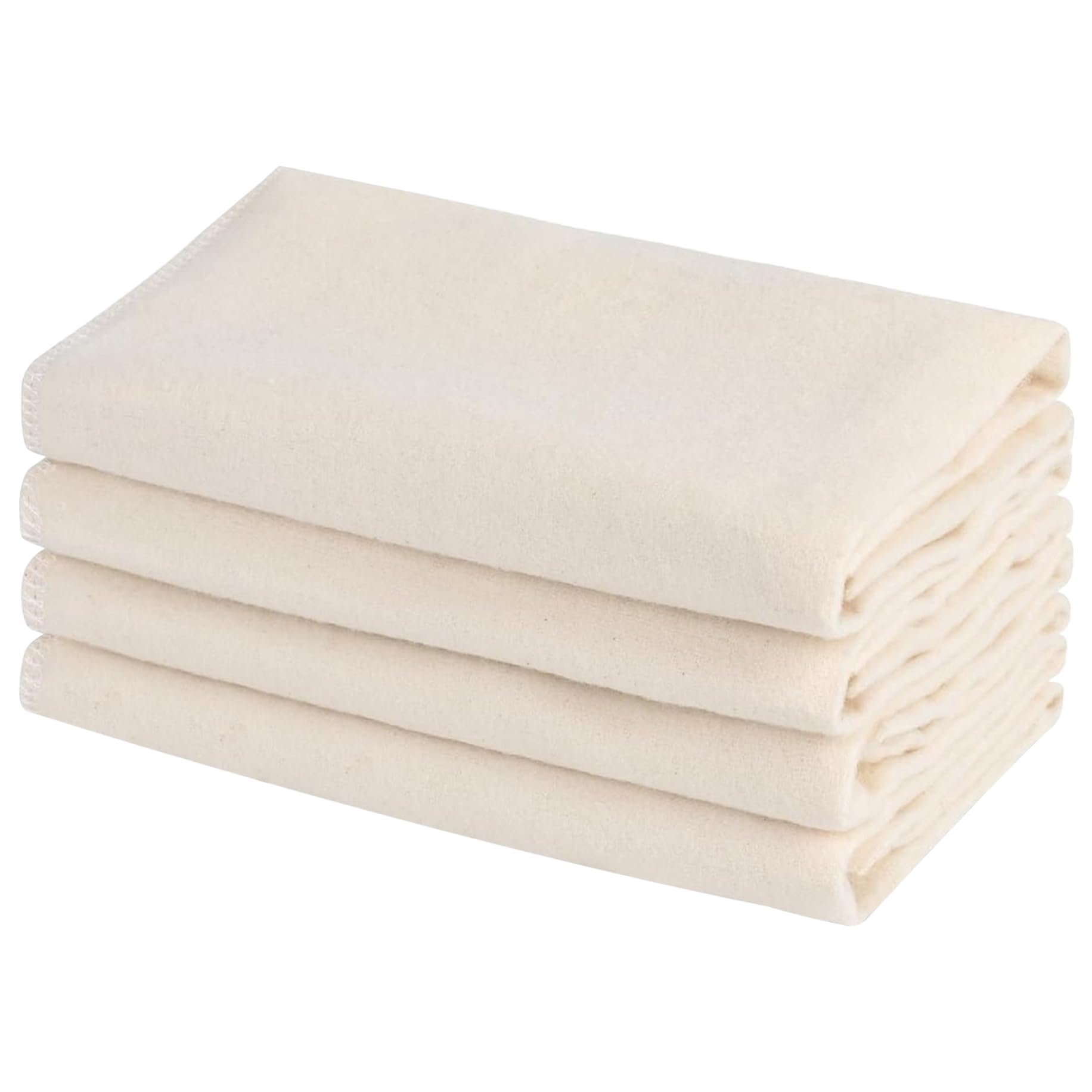 Flanelle de Coton Bio pour Huile de ricin lot 4 pièces (40 x 18 cm) réutilisable Douce et absorbante pour l'abdomen Le Foie Les articulations etc.