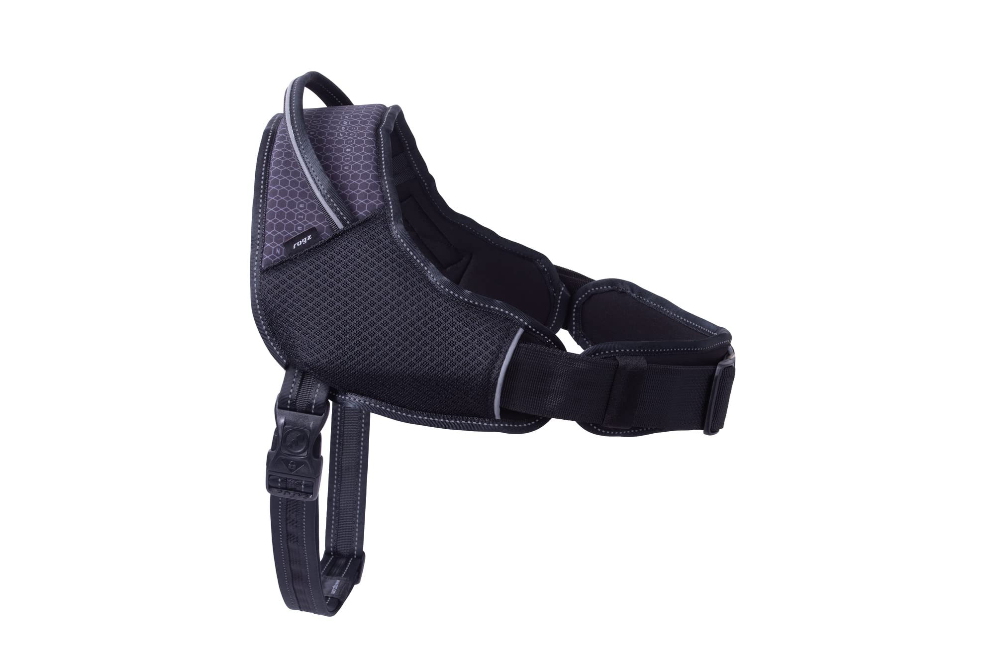 Harnais de sport pour chien noir Airtech XL rembourré et respirant