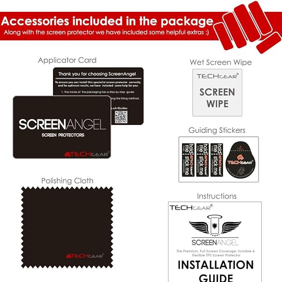 TECHGEAR [2 Pack Screen Protector fits Honor Magic 6 Pro 5G [Screen Angel Edition] [Case Friendly] [Bubble Free] [FULL Screen Coverage] HD Clear Flexible TPU Film