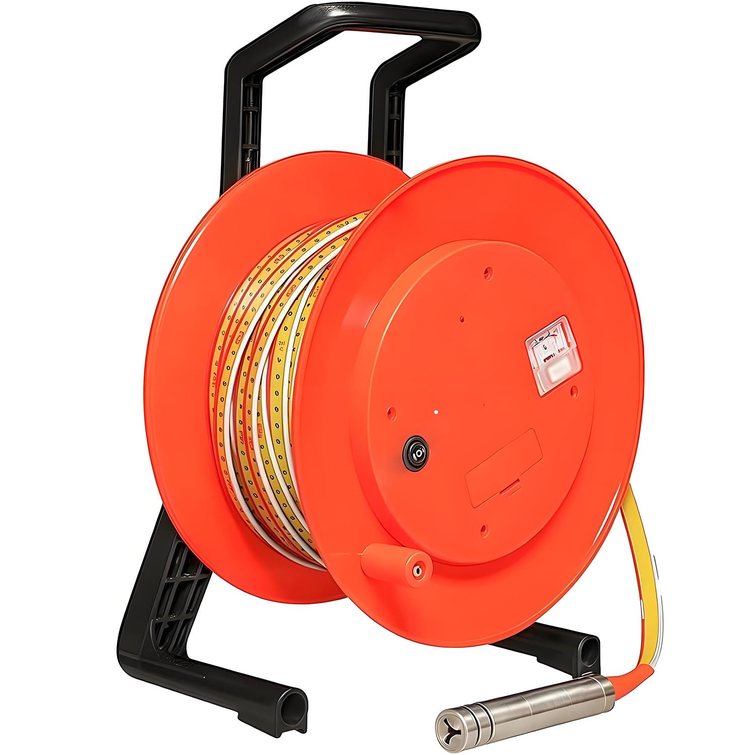 Medidor de nivel de agua, diámetro de sonda de 0,99 pulgadas, instrumento de medición de nivel de aguas subterráneas con sonda fija y cinta de acero, para pozos, perforaciones y embalses 100m(328ft)