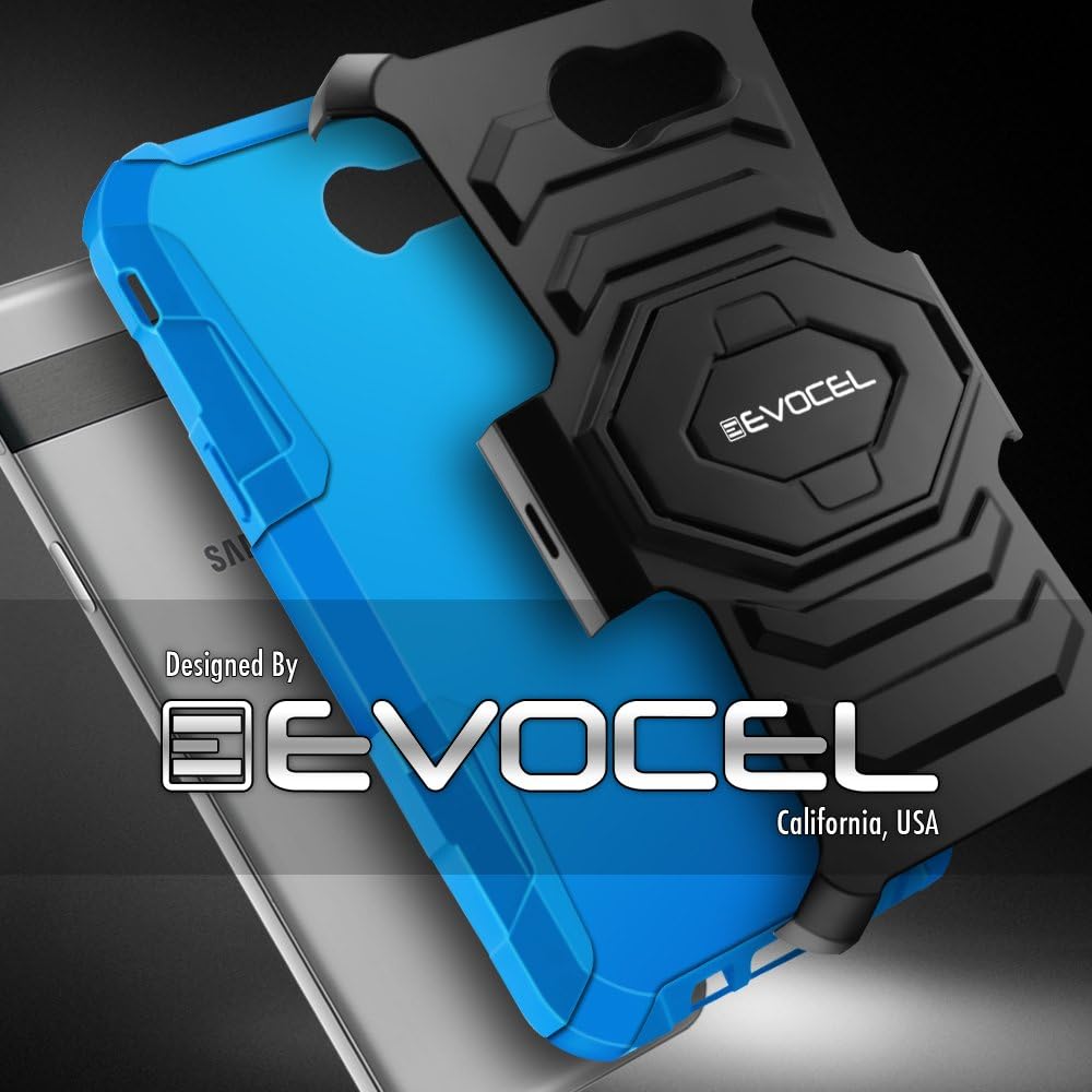 Galaxy J7 (2017) / J7 Prime / J7 V 2017 Case, Evocel [New Generation Series] Belt Clip Holster, Kickstand, & Dual Layer for Galaxy Halo (I8520), J7 Perx, J7 Sky Pro, SM-J727, Blue