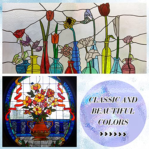 Rtteri 24 Sheets Stained Glass Sheets With Variety Patterns 4 X 4 Inch Opaque Mixed Colors Stained Glass Scrap Pieces Colored Glass Assorted Texture Mosaic Glass Tiles For Crafts Art Supplies #TOP3