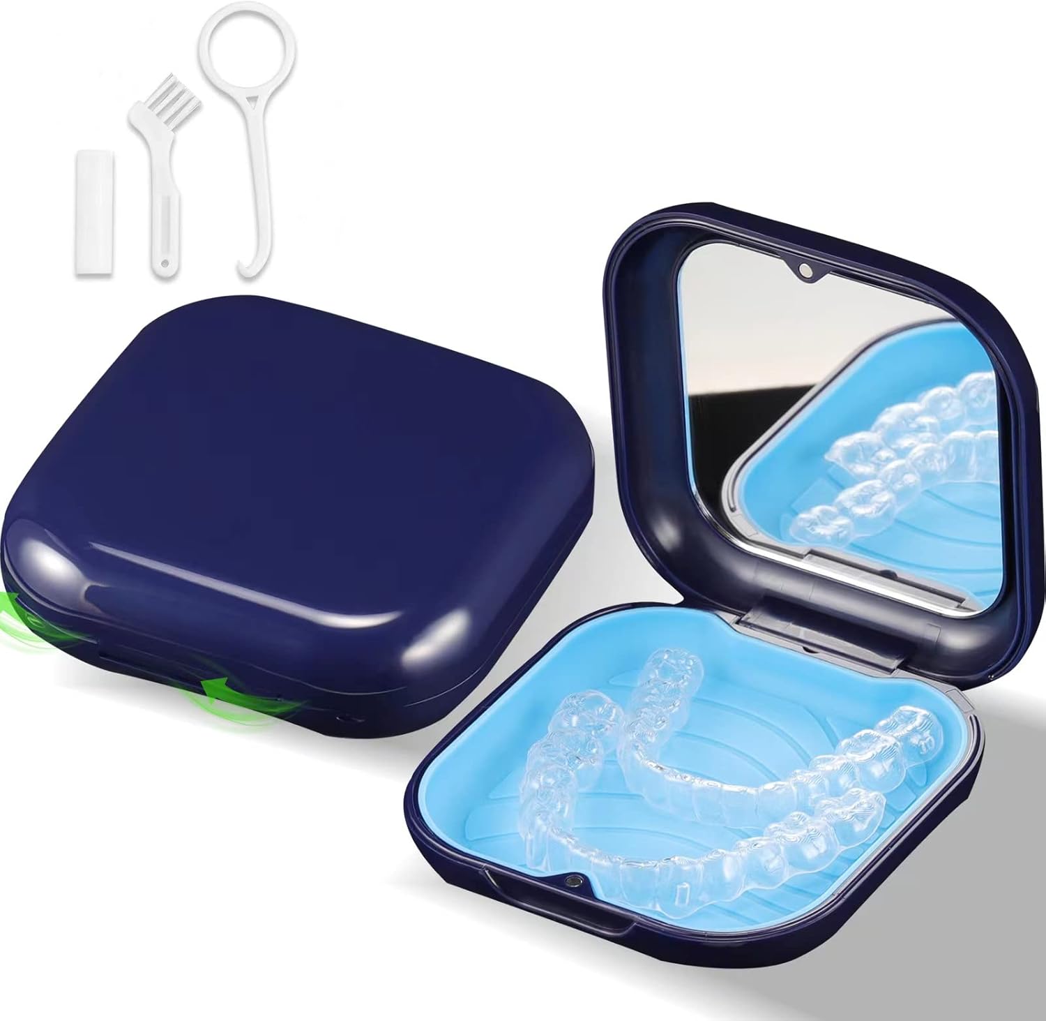 Retainer Case, Slim Aligner Case with Mirror, Compatible