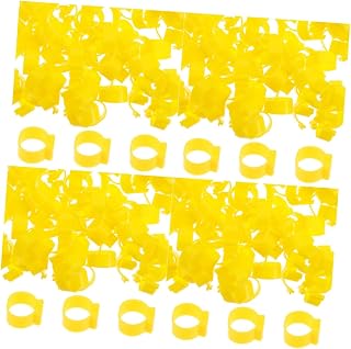 iplusmile 400 Pçs Faixas ção Pé De Pombo Decorativo Pássaro Gamefowl Perna Suprimentos Galinhas Clipe Amarelo Para Pés Ganso Doméstico Identificação Ajustável Frango Pato Galo Mm Em