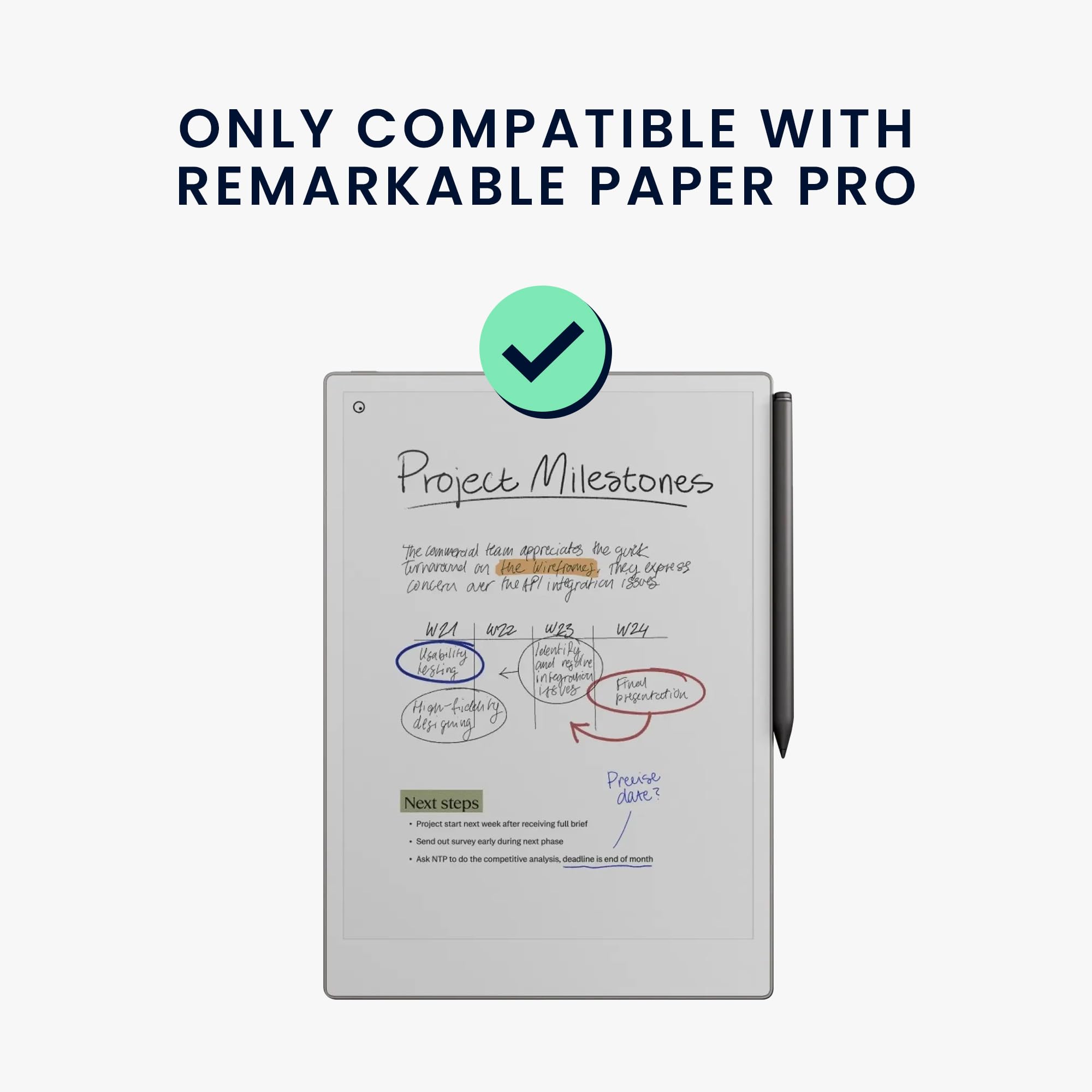 kwmobile Etui na tablet kompatybilne z Remarkable Paper Pro Cover - lekkie etui ze skóry PU z zamknięciem magnetycznym - czarne
