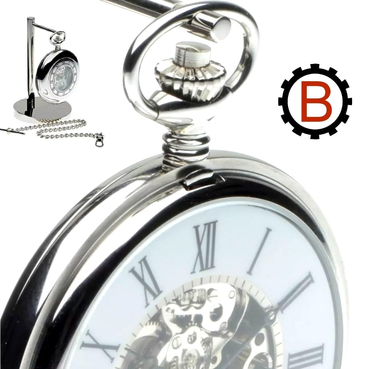 Soporte para un reloj de bolsillo Official Geneva LePrince cromo-plateado
