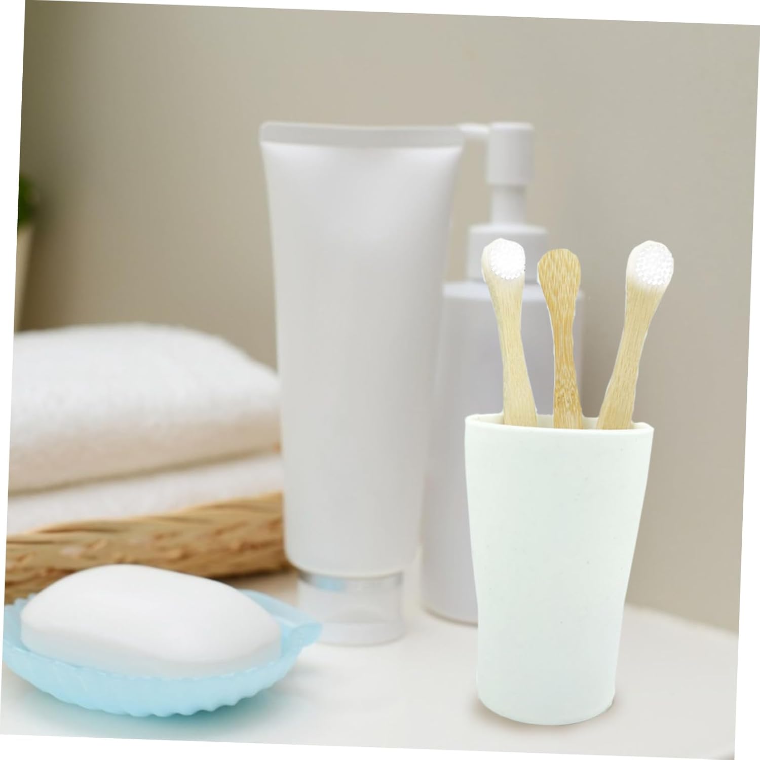 12pcs Oral Tongue Scrapers Tongue Cleaning Brush Set for Boys and Girls Adults Unisex Bamboo Bristles for Bad Breath