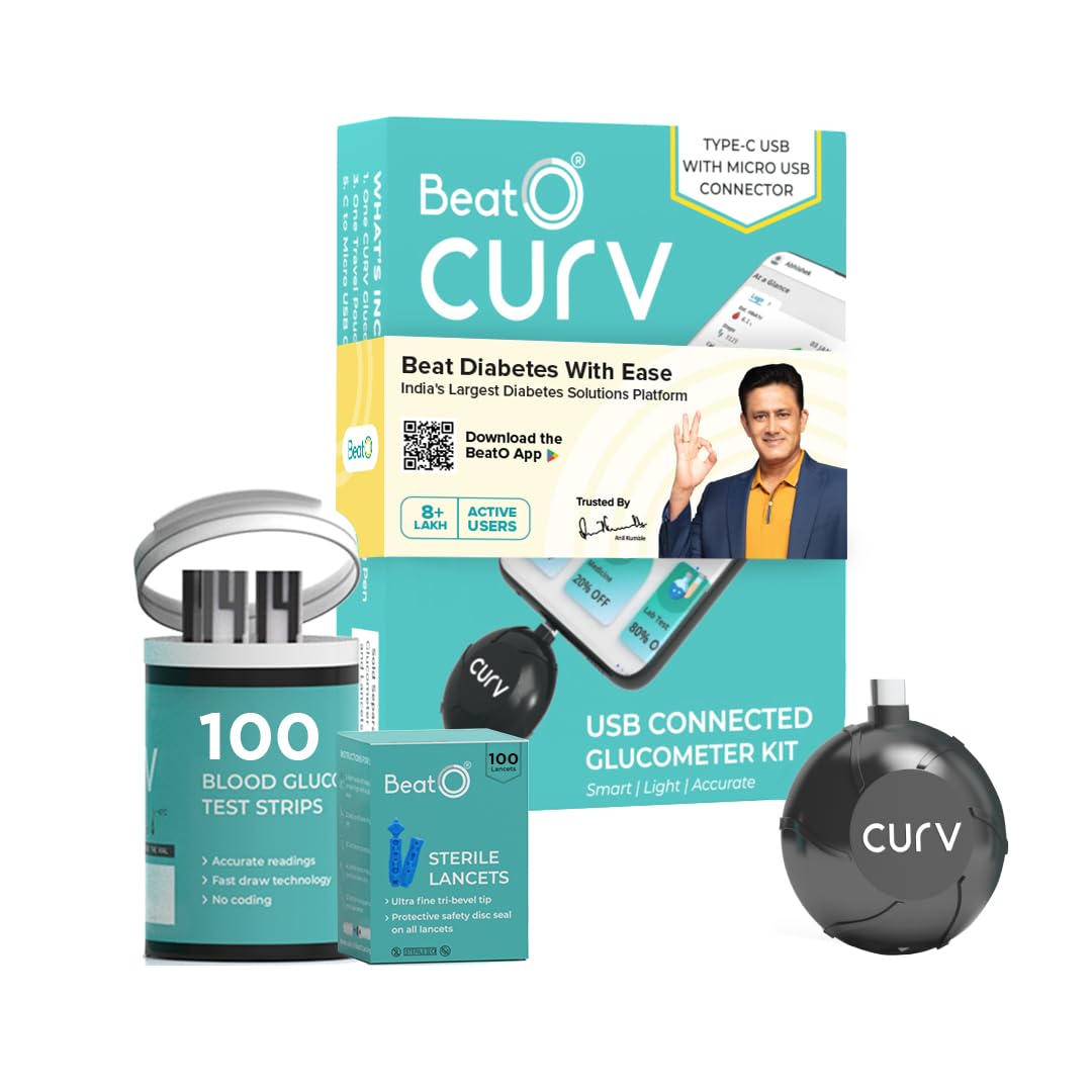 See full amazon price history chart for BeatO CURV Sugar Test Machine | FREE 100 Strips & 100 Lancets (Type-C USB Connector) | Simple & accurate testing of Blood sugar levels at home |Smartphone Connected Glucometer Machine | Android only | ISO Certified: Made in India BeatO CURV Sugar Test Machine | FREE 100 Strips & 100 Lancets (Type-C USB Connector) | Simple & accurate testing of Blood sugar levels at home |Smartphone Connected Glucometer Machine | Android only | ISO Certified: Made in India (B08CL3H3J7) Amazon Price History, Amazon Price Tracker