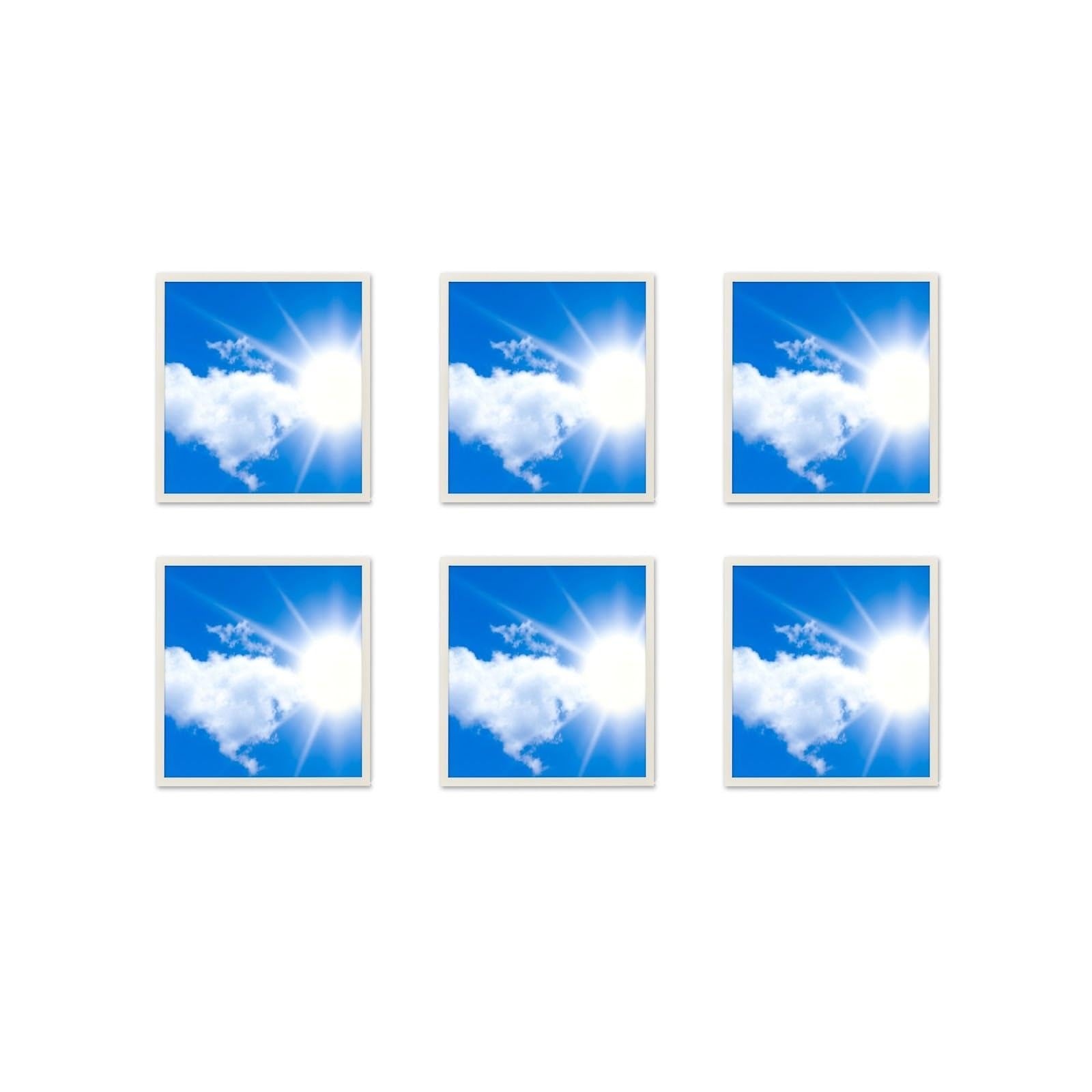Illuminatio White 48W Sky Led Panel Light 600X600mm – Cloud Design Ceiling Tile Panel, 6500K Cool Daylight, Square Recessed Led Ceiling Light, Energy Saving Office & Home Lighting (6)