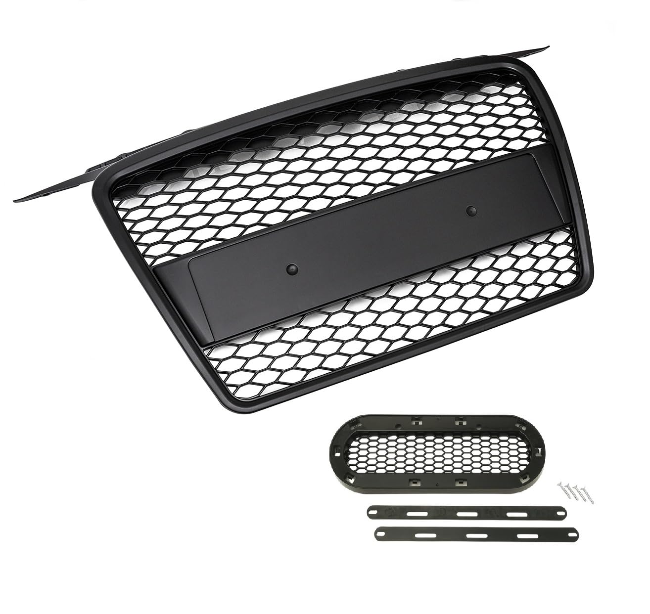 Kompatybilny z A3 8P 05-08 grill chłodnicy, grill o strukturze plastra miodu, sportowy, przedni grill, uchwyt emblematu przed liftingiem