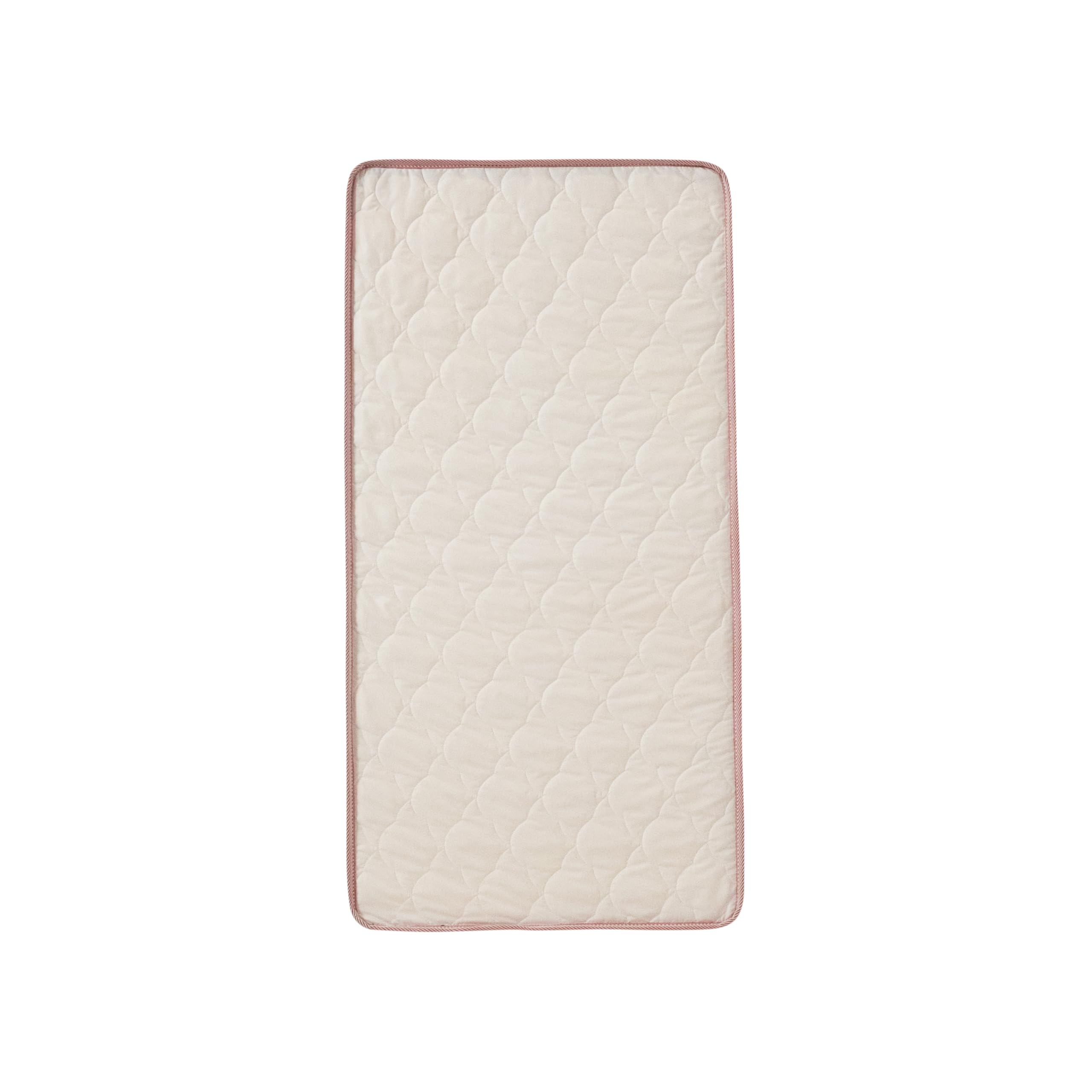 Babysom - Matelas Bébé 60x120 cm - Réversible Été/Hiver - Face Été Respirante & Face Hiver Ouatinée - Épaisseur 8 cm - sans Traitement Chimique - Certifié Oeko-Tex - Ganse Rouge