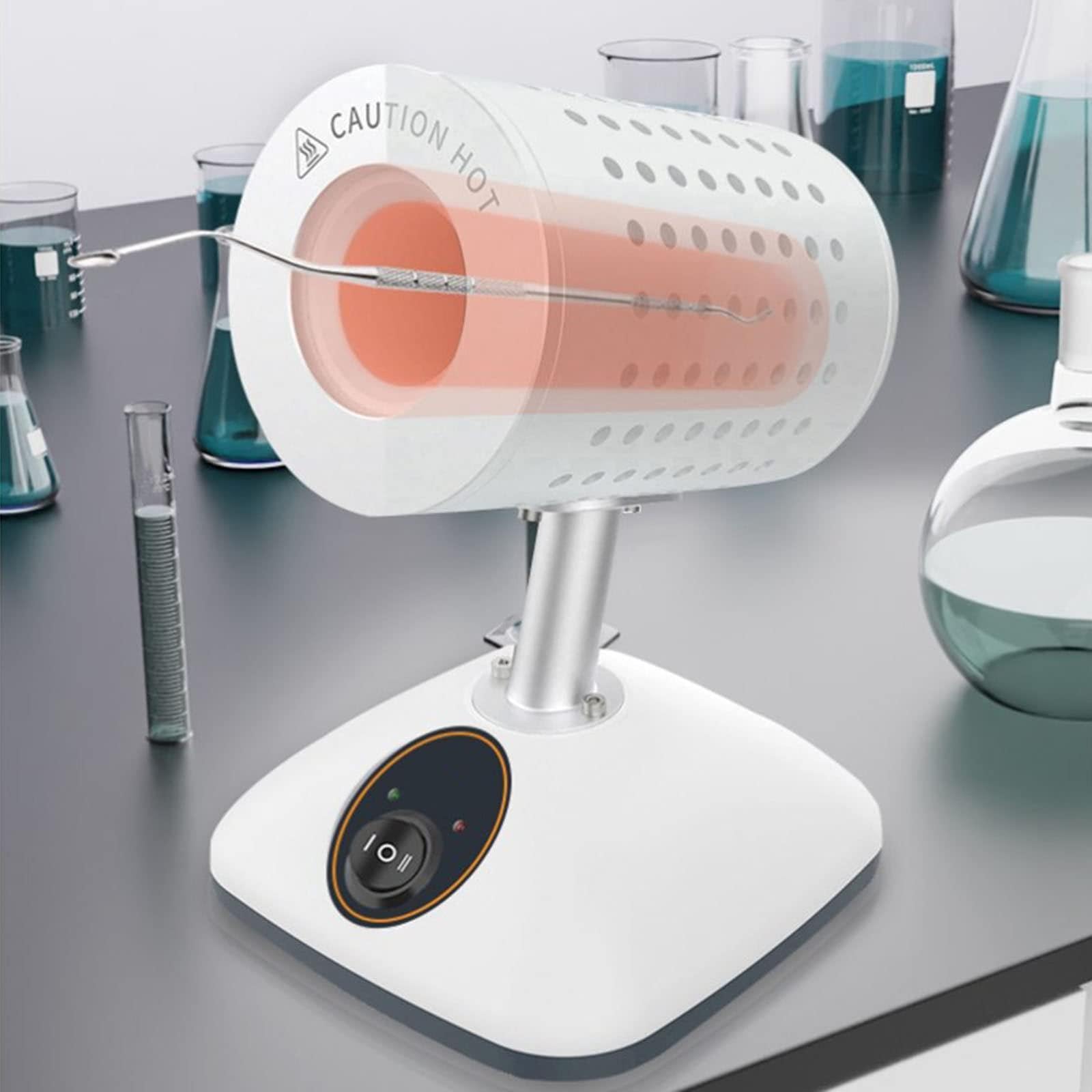 Sterilizzatore A Infrarossi da Laboratorio, Sterilizzazione 5-7 Secondi, Sterilizzatori per Autoclave Sterilizzatore per Ansa da Inoculo A 825°C per Micologia Dell'Ansa da Inoculo,DS-900S