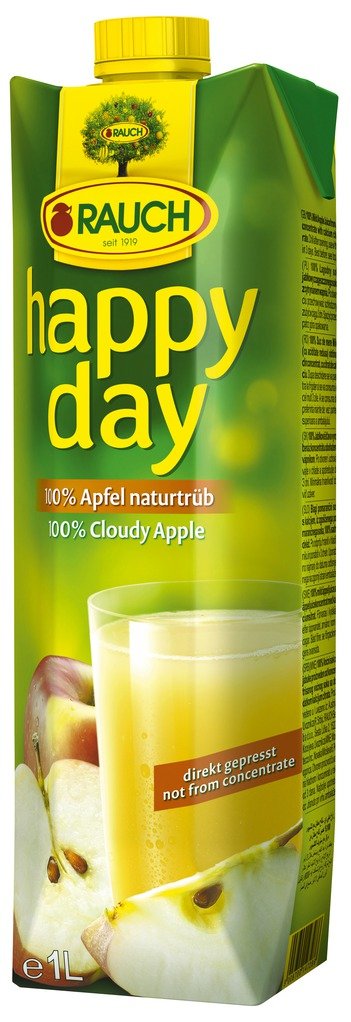 Rauch Happy Day Apfelsaft naturtrüb, 12er Pack (12 x 1 l)