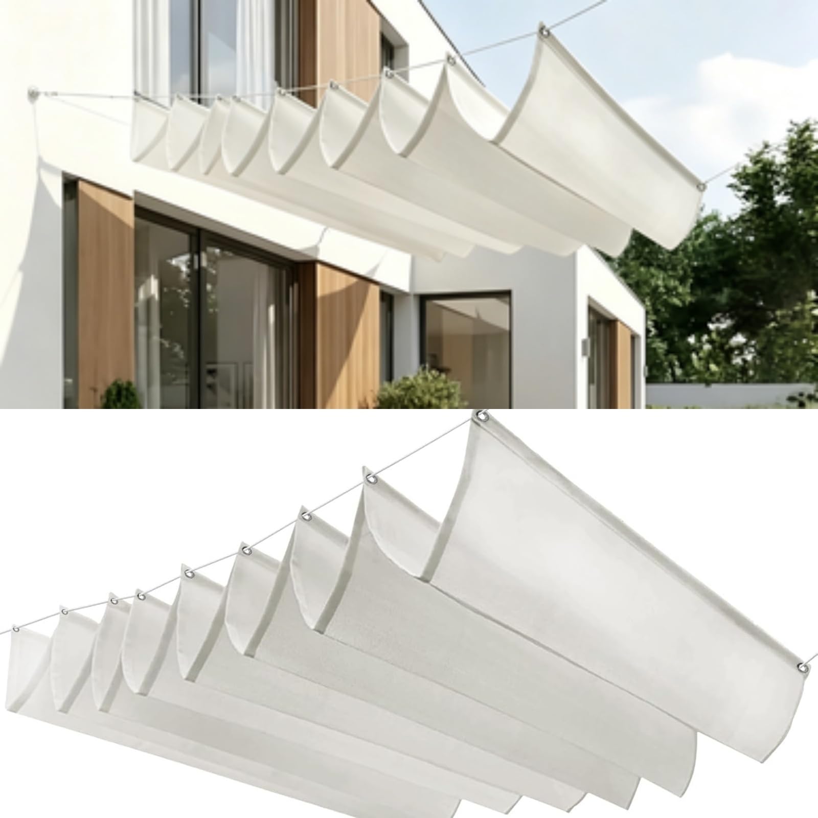 Filet bâche ombrage pour pergola : créez un coin de fraîcheur blanc et imperméable au jardin
