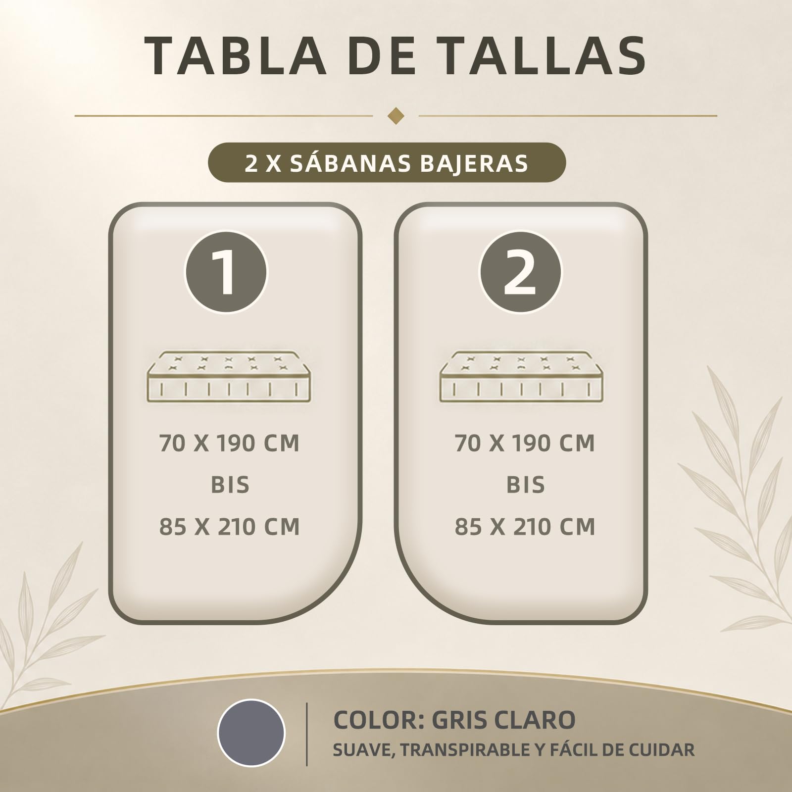 Juego de 2 sábanas bajeras, sábanas bajeras ajustables para Fendt Autocaravana, para cama individual y cama larga, de algodón de alta calidad, certificado Öko-Tex, hipoalergénicas (gris claro)