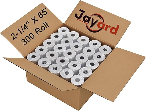 Miniatura 9 de Jayard Rollos de papel térmico de 2 1/4 pulgadas x 85 pies para tarjeta de crédito, rollos de caja registradora, papel térmico de alta calidad (10