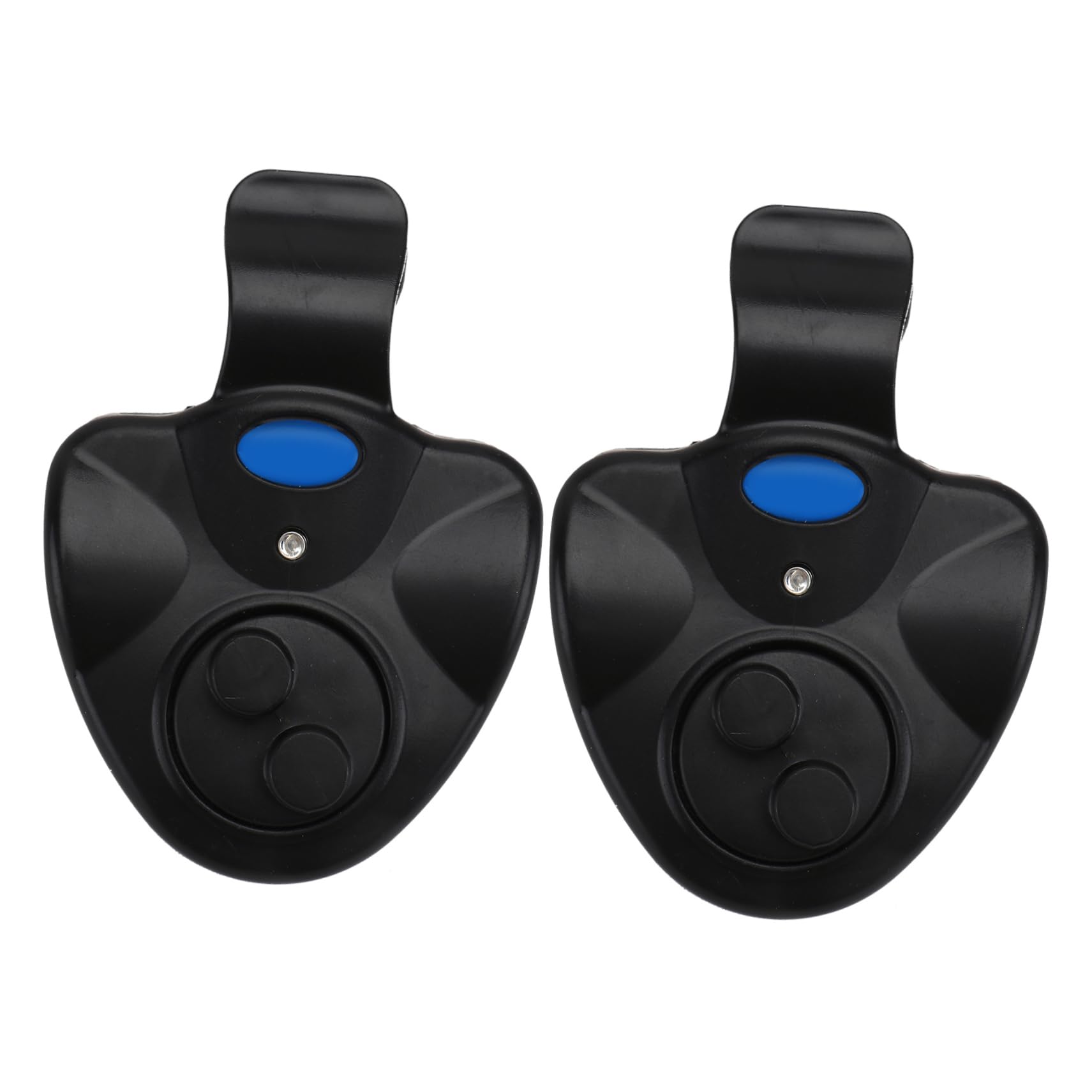 ibasenice 2Pcs Portable Fish Bite Sound Alarm Alert Bell for Fishing Rods Electronic Indicator with Slip Mat Suitable for Various and Weather Conditions