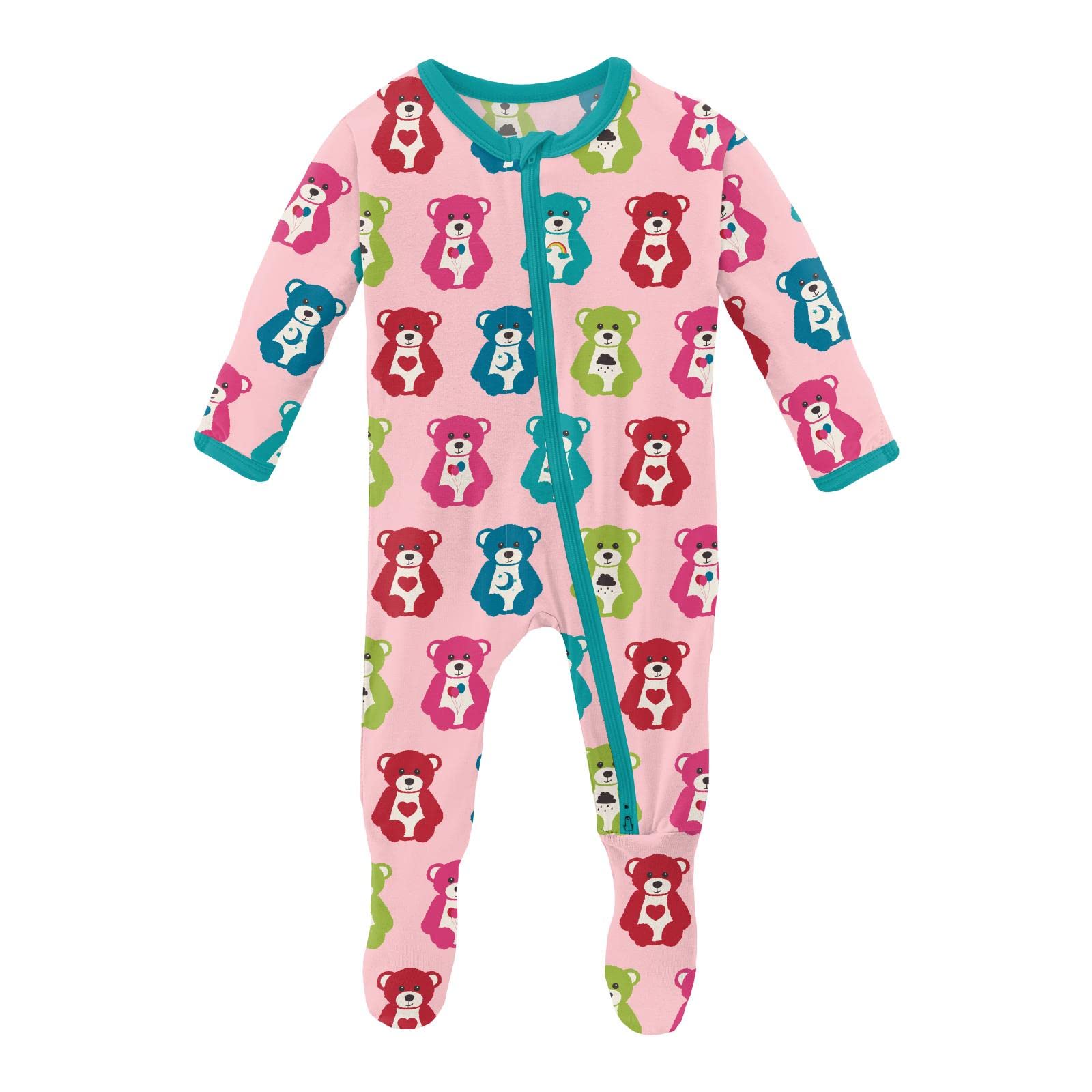KicKee Baby &amp; Toddler Zipper Footie – Ultra-Soft Viscose from Bamboo Pajamas with Flip Paws &amp; Grips