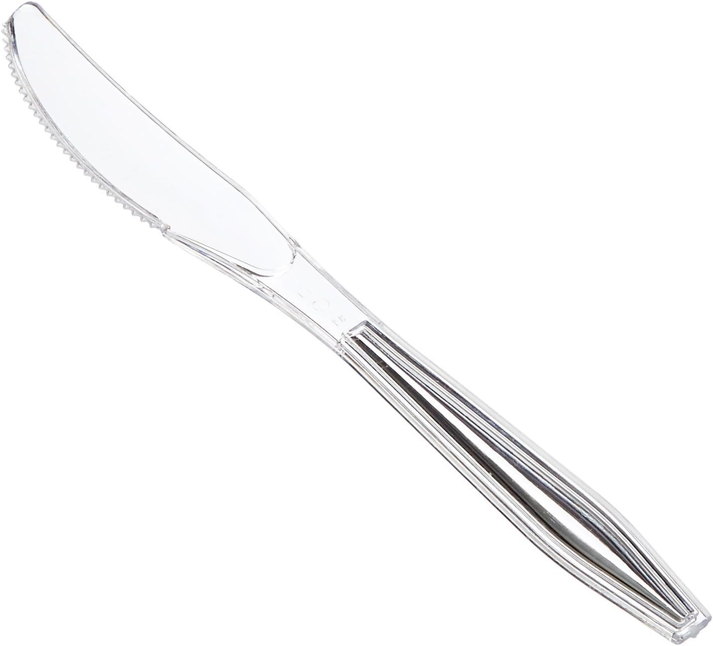 Amazon Basics Disposable, Clear Plastic Utensil Cutlery, 360-Piece Set