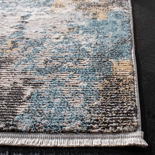 Safavieh Contemporary Indoor Woven Accent Area Rug, Shivan Collection, SHV772, in Grey/Blue - Image 3