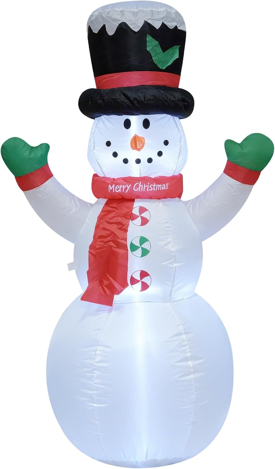 4 FT Christmas Snowman Inflatables Christmas Blow up Snow Man Decoration with LED Lights Indoor Outdoor Winter Outside Holiday Party Patio Garden Lawn Decor - Image 8