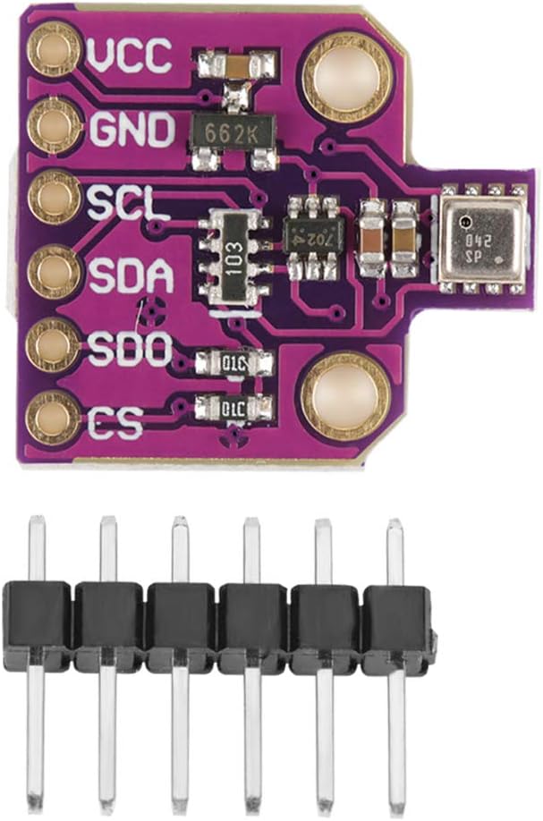 Temperature Sensor Module Kit, CJMCU-680 BME680 Atmospheric Pressure Sensor Temperature Humidity Sensor, Digital Humidity Temperature Sensor Module for Raspberry Pi DIY I2C SPI 5V