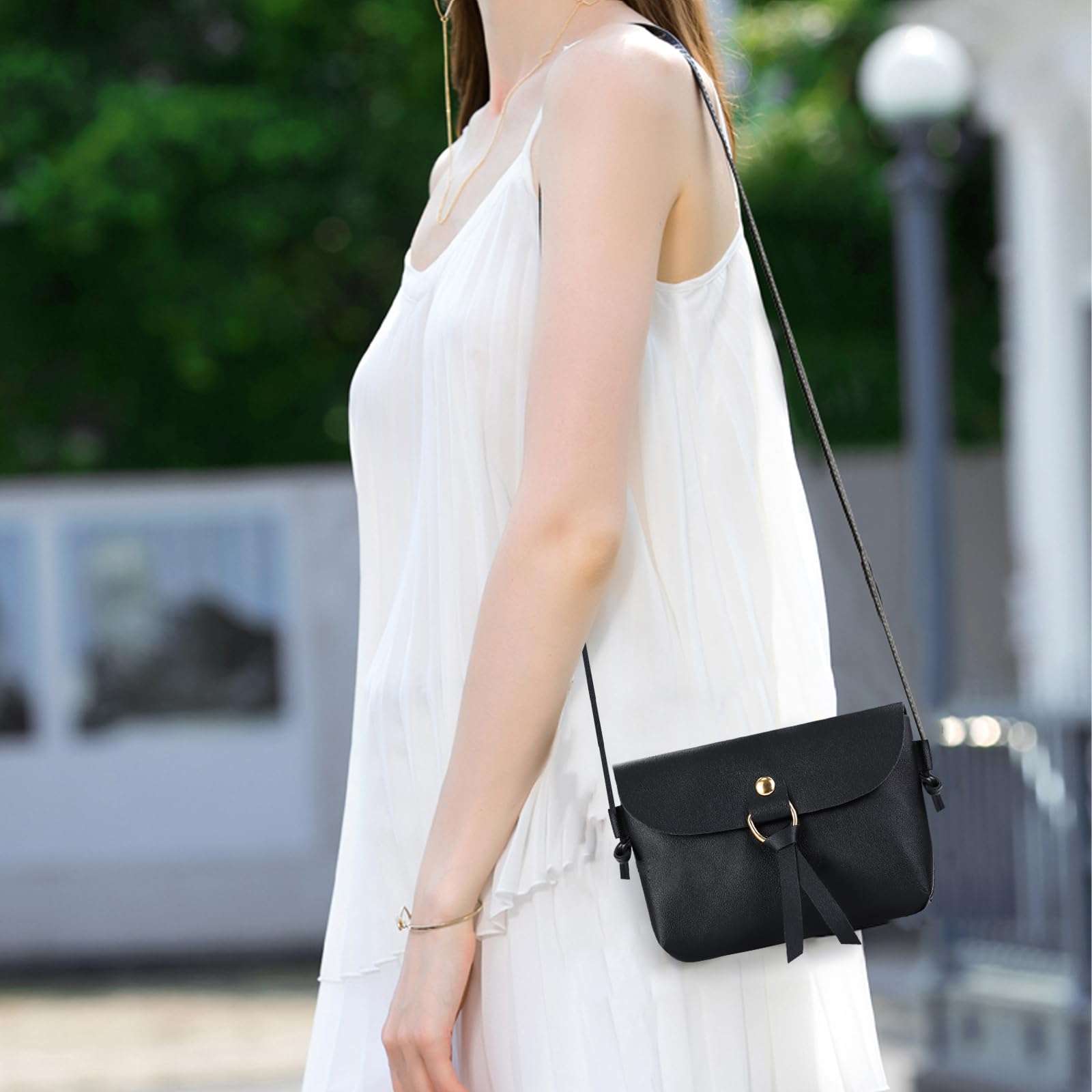 Damska torba na ramię, prosta torba crossbody, damska i torebka, skóra PU, mała torebka damska z regulowanymi paskami na ramię