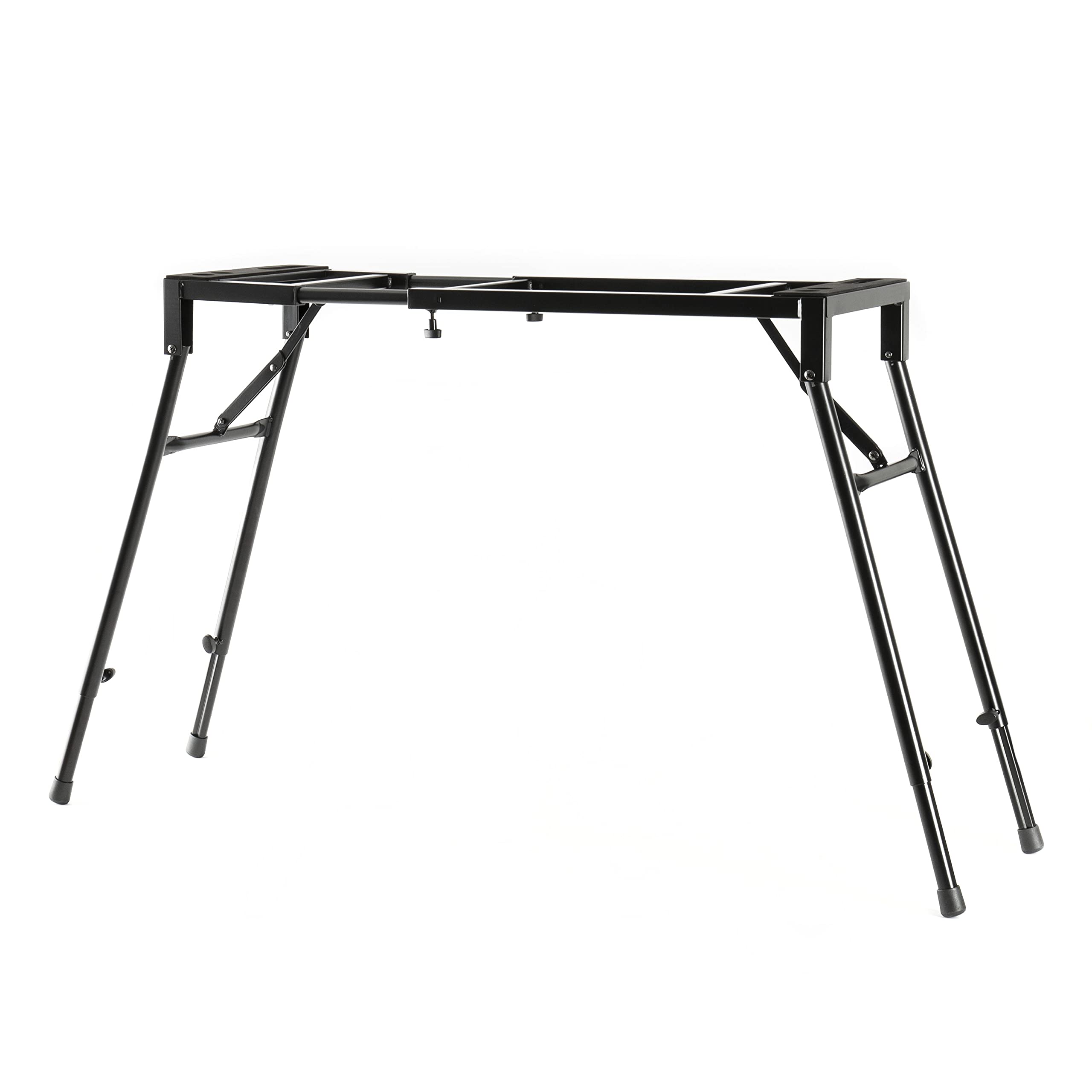 MUSIC STORE MXS-A1B Keyboardtisch, Universeller Ständer für Keyboards und Synthesizer, Einstellbar, Zusammenklappbar, Gummifüße für Sicheren Stand, Höhe 630-970 mm, Belastbarkeit bis 80 kg