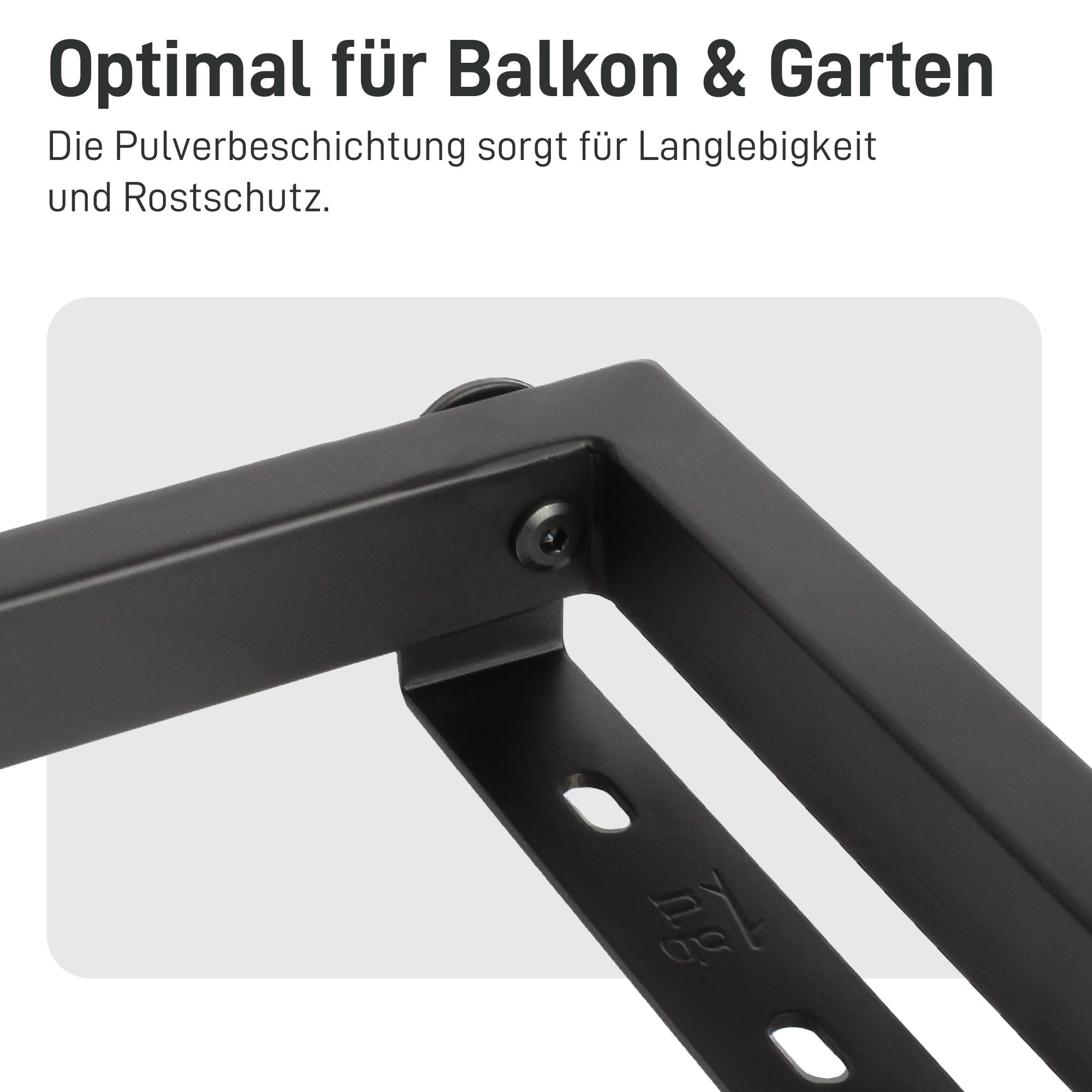 Natural Goods Berlin 2er Set Gartentisch Gestell klappbar (Schwarz, 70x42 cm) – Metall Tischbeine im Kastenprofil für Bierzeltgarnituren – Stabiles Tischgestell für Garten, Terrasse & Camping