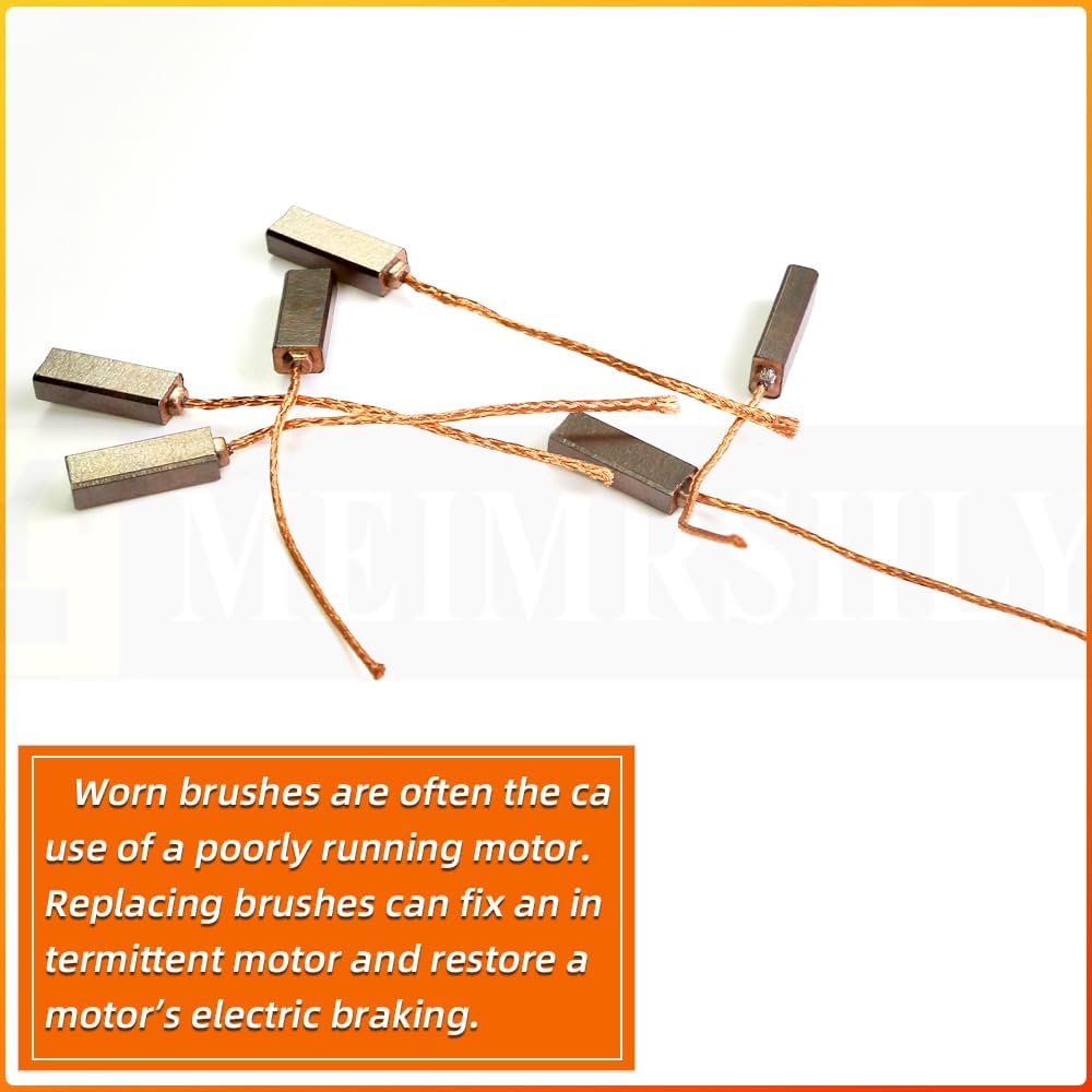 100Pcs MEIMRSHLY Alternator Slip Ring Brushes Set, Generator Repair Kit 230090 Replacement for Valeo Copper Slip Ring Alternator Repair Kit Auto Insurance and Auto Repair (contain copper, 5x8x20)