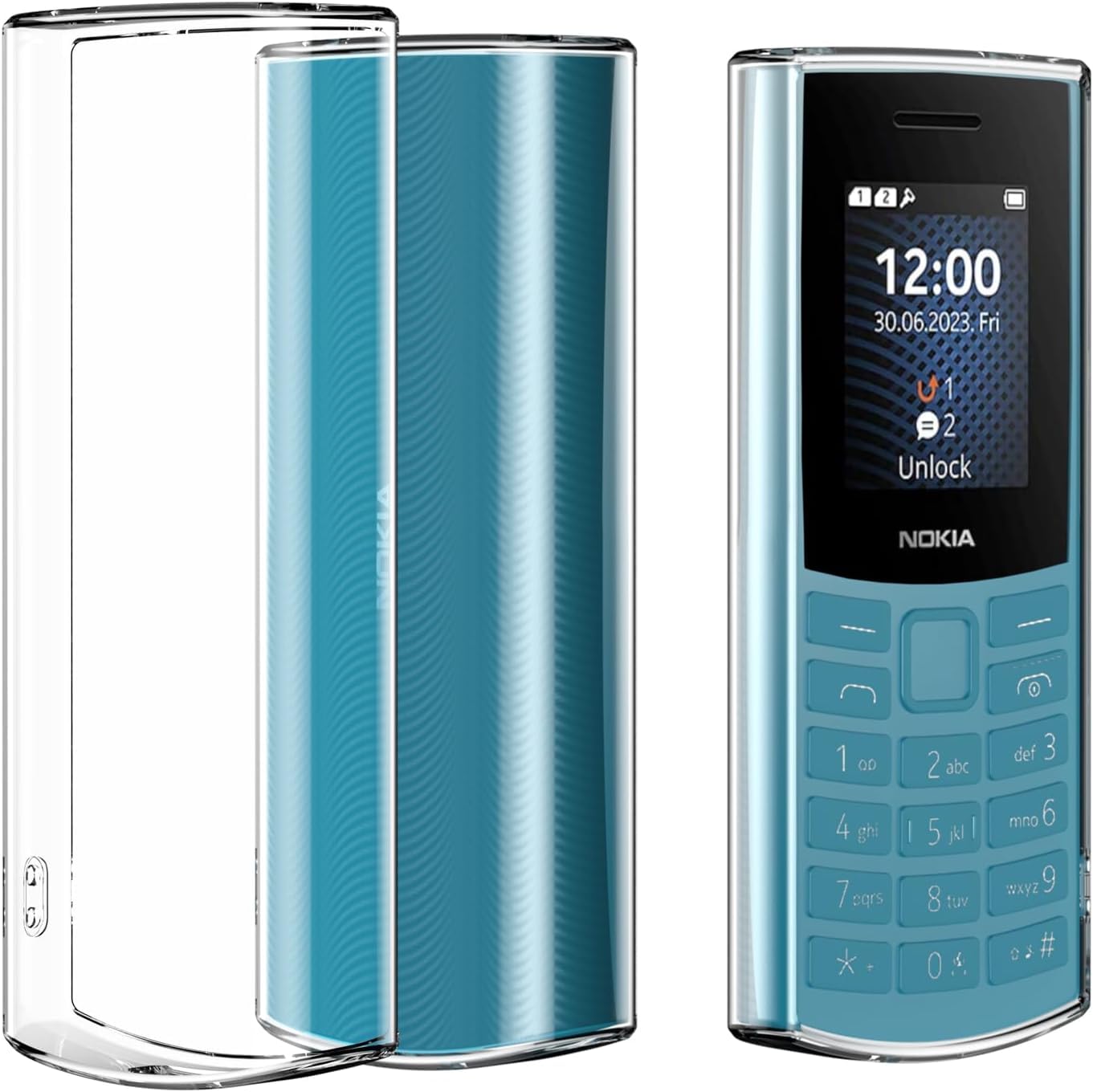 PIXFAB for Nokia 105 4G (2023) Case, [Ultra Slim] Scratch Resistant TPU Gel Rubber Soft Skin Silicone [Protective Case] Cover for Nokia 105 4G (2023) - Clear