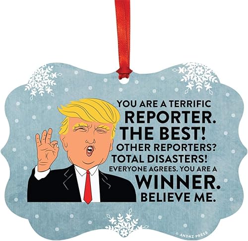 Miniatura 65 de Andaz Press Presidente Donald Trump Fancy Frame Recuerdo Adorno de Navidad, Regalo de broma de Técnico de Farmacia, 1 paquete, divertidas ideas