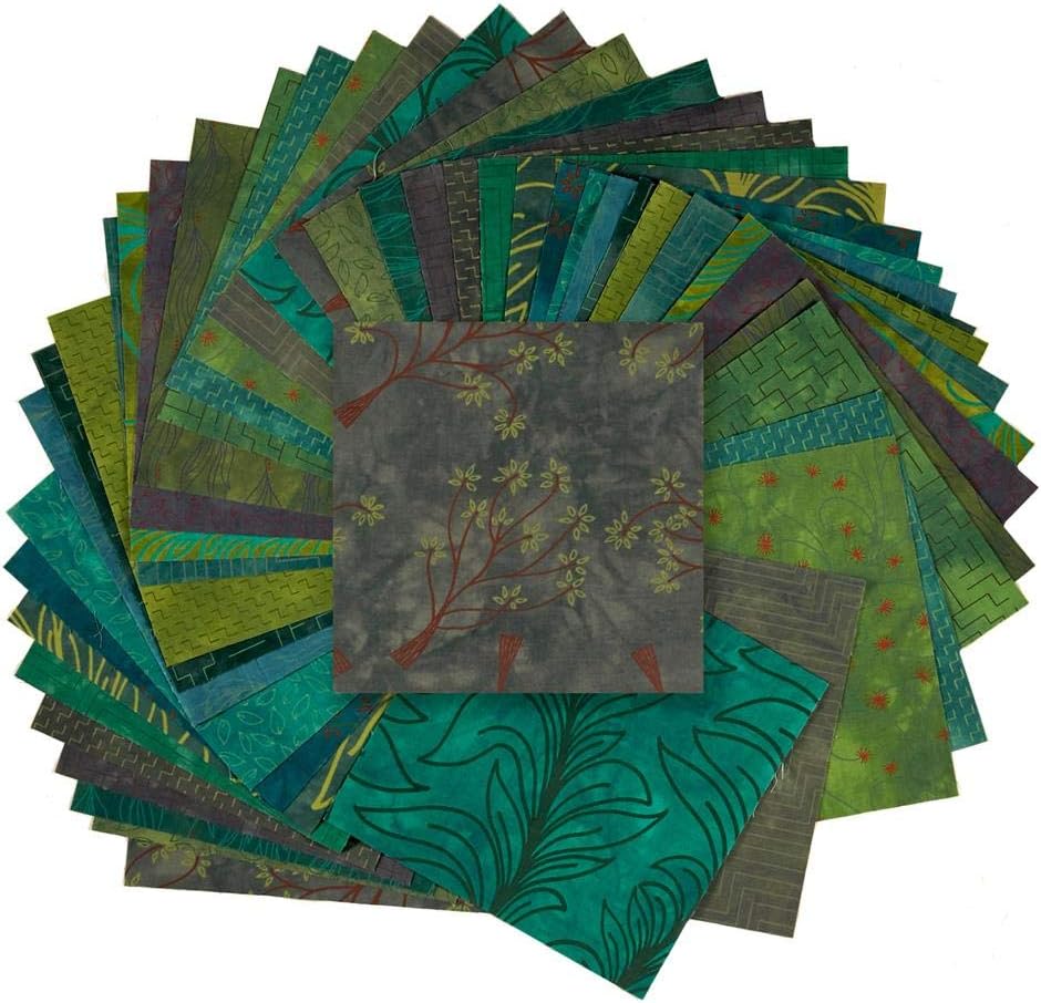 Riverwoods Collection Fabric.com Rainforest 10" Square Precut Multi-Exclusive, Each