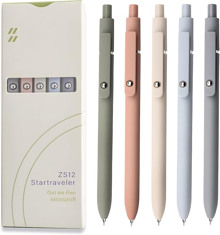 UIXJODO Gel Pens, 5-Pack Fine Point