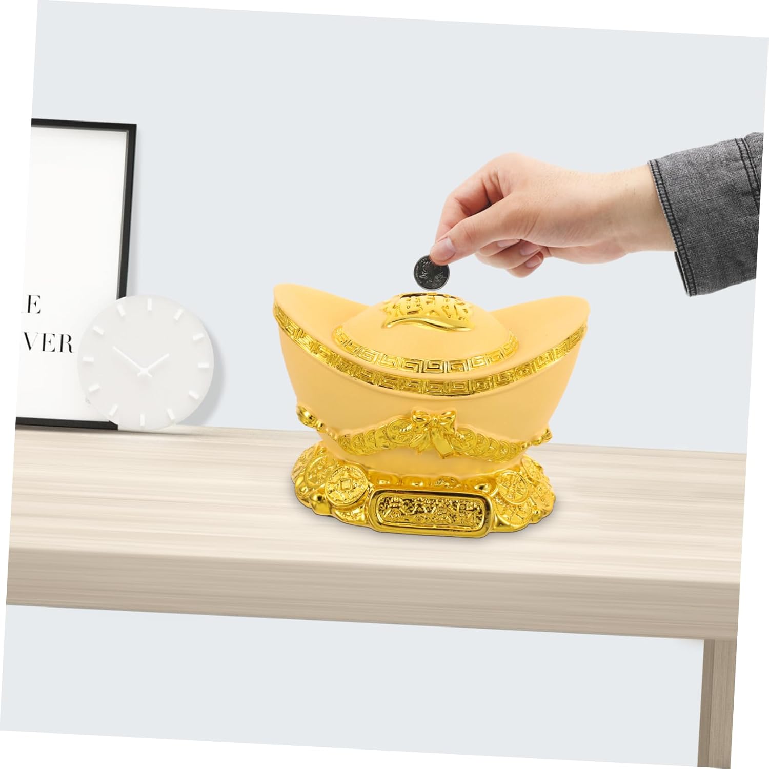Alipis Cute Piggy Bank Ornament Money Bank Decor for Adults Modeling for Living Room Decor