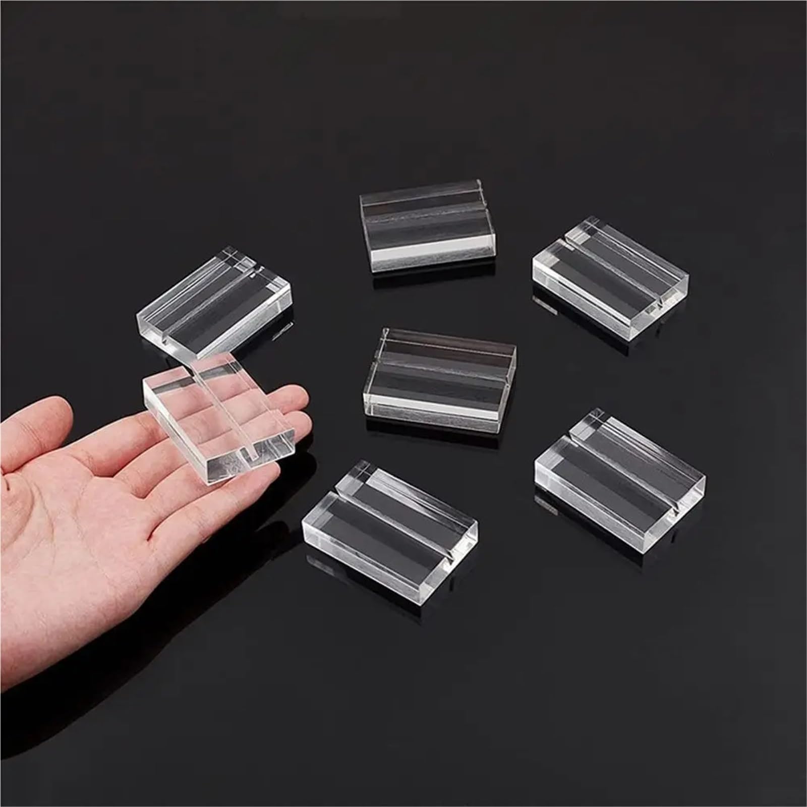 30PCS Steht Platzkartenhalter Tischnummer Klare Karten Display-ständer for Desktop-dekoration Hochzeit Liefert für Hochzeiten, Partys und Bankette