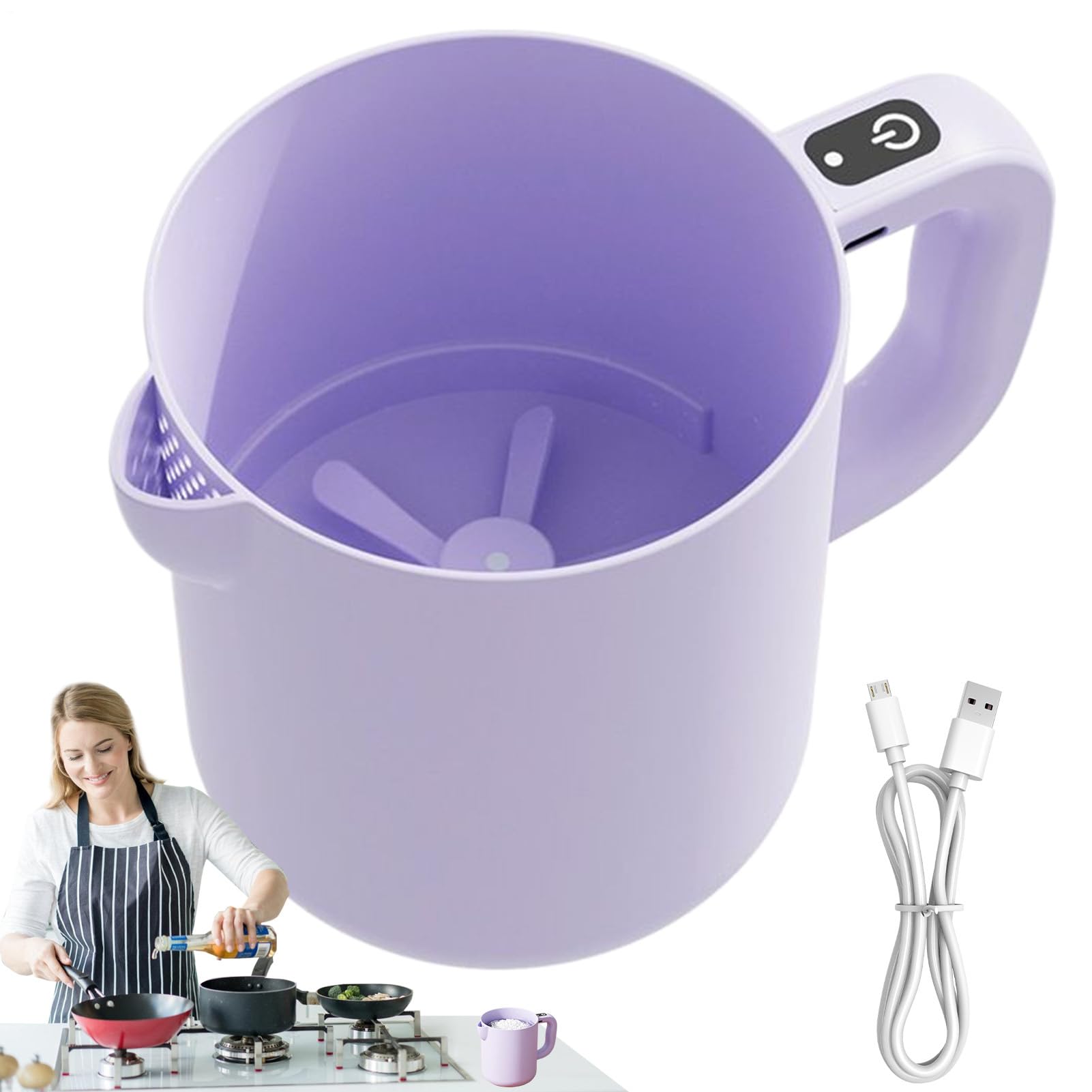 Fouet Électrique Rechargeable avec Filtration Alimentaire