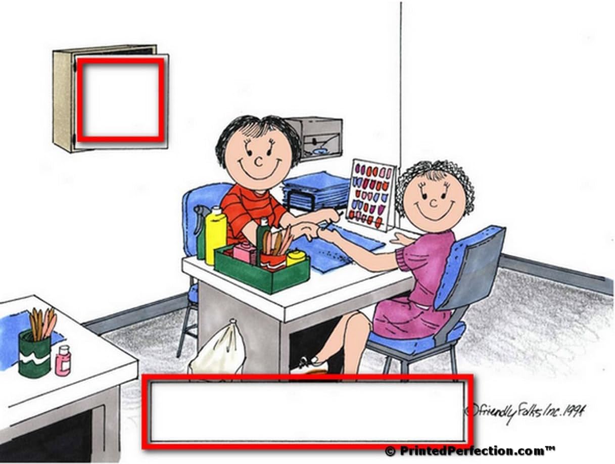 Personalized Manicurist - Female Drink Set of 4 Coasters - Great Gift!