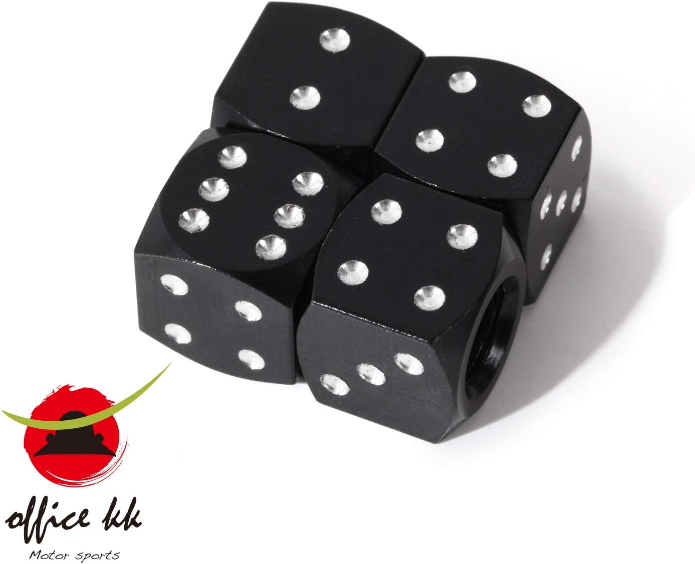 送料無料 即決 エア バルブ 4個セット サイコロ ダイス Abs樹脂製 Wh キャップ ホイール タイヤ 汎用 エアー アルミ カスタム １０ うのにもお得な情報満載