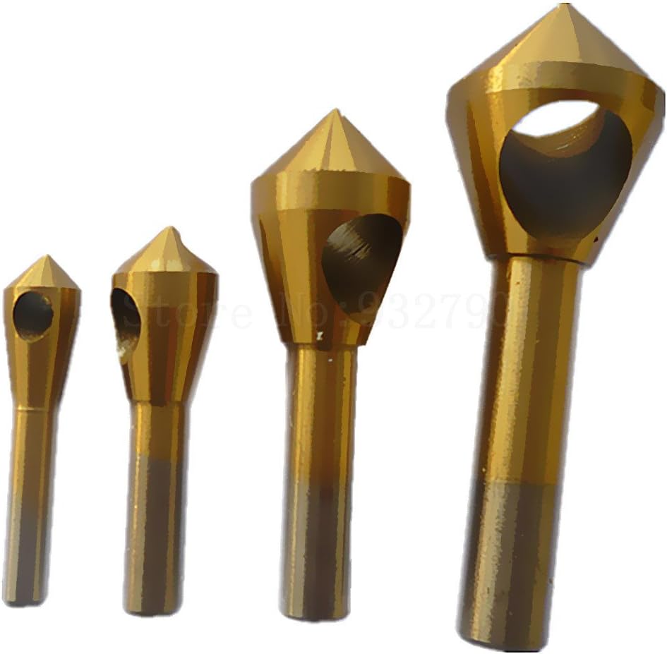 4Pc Steel Metal Countersink Debur Deburring Tool Deburing Set Titanium
