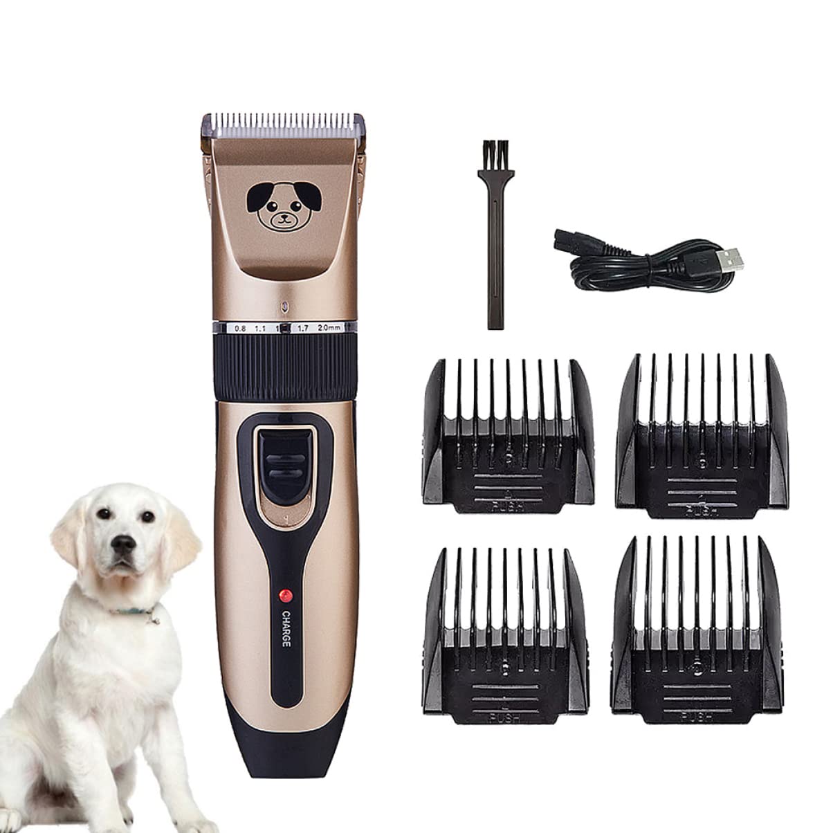Tagliacapelli per Cani Ricaricabile, Taglio Fluido Stabile, Abs Ceramico